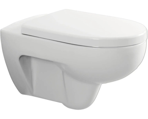 GEBERIT Wand-WC Set Renova Tiefspüler ohne Spülrand weiß glänzend mit WC-Sitz CG02035000 GEBERIT Wand-WC Set Renova Tiefspüler ohne Spülrand weiß glänzend mit WC-Sitz CG02035000