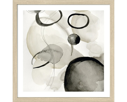 Gerahmtes Bild Midcentury Form III 33x33 cm