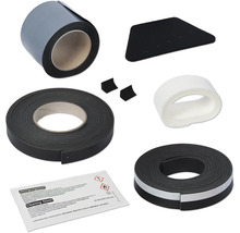Zubehörset mit Klebeband, Rakel, Reinigungstuch und Montagehilfen