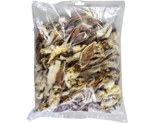 Hundesnack beeztees Kaninchenohren mit Haar 1000 g Kauartikel Packung Hunde-Snacks aus getrockneten Kaninchenohren
