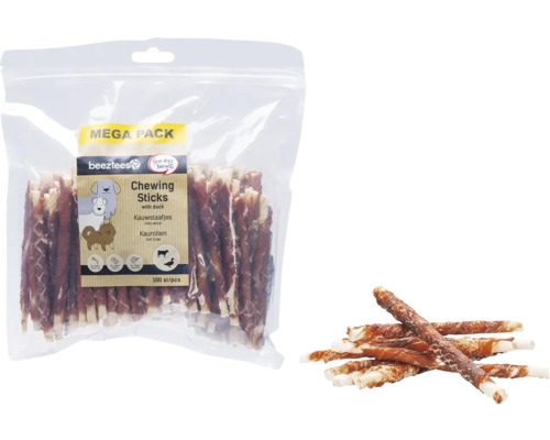 Beutel mit Beetztees Kaurollen mit Ente für Hunde, Megapack