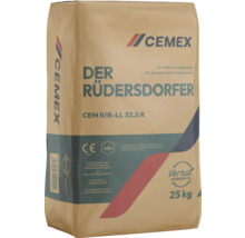 Sack Zement mit der Aufschrift Der Rüdersdorfer, 25 kg