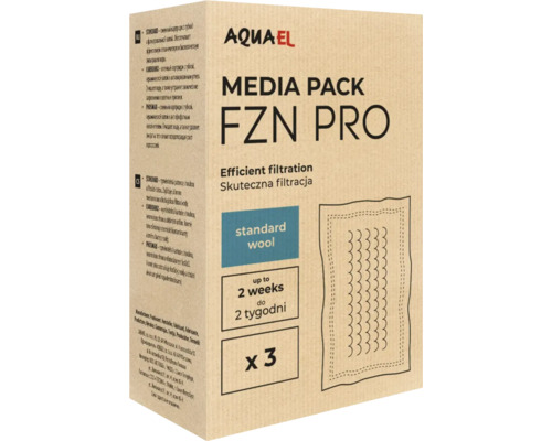 Filtermedium AQUAEL Medienpaket FZN PRO Standard, 3 Stk. Aquael Media Pack FZN Pro Filtermedien für Aquarien, Packung mit drei Stück
