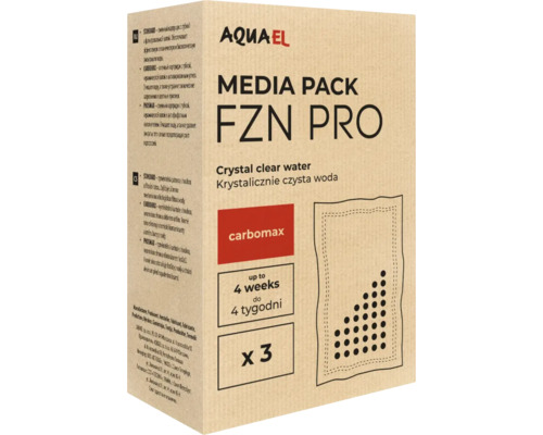Filtermedium AQUAEL Medienpaket FZN PRO Carbon,3 Stk., Aktivkohle Aquael Media Pack FZN PRO für Aquarienfilter