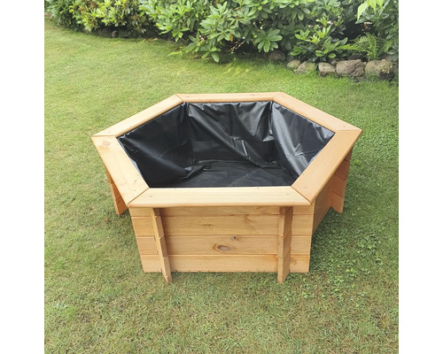 Hochteich promadino Miniteich 6eck-Hochteich, honigbraun mit Teichfolie 122 x 105 x 40 cm Hochteich promadino Miniteich 6eck-Hochteich, honigbraun mit Teichfolie 122 x 105 x 40 cm