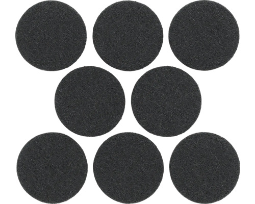 Tarrox Filzgleiter 28x6 mm rund schwarz selbstklebend 8 Stück