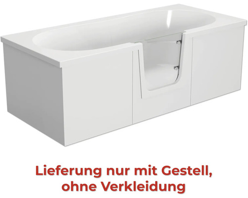 Badewanne mit Tür mittig Anschlag rechts SCHULTE Q2 75 x 170 cm alpinweiß glänzend D80007M-3
