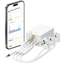 Aeotec Energy Monitor mit Smartphone-App zur Energieüberwachung.