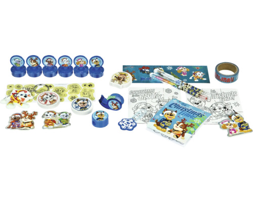 Paw Patrol Adventskalender mit Aufklebern, Stempeln, Stiften und Geschenkpapier
