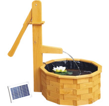 Gartenbrunnen mit Solarpanel und Wasserspiel