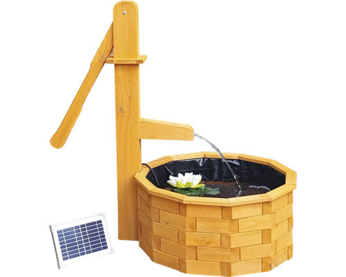 Gartenbrunnen mit Solarpanel und Wasserspiel
