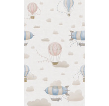Tapete mit Heißluftballons und Wolkenmuster