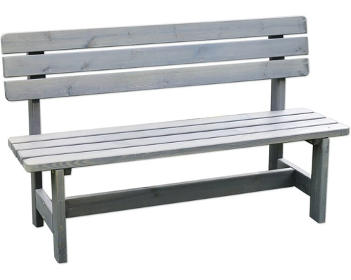 Holzgartenbank mit Rückenlehne