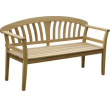 Gartenbank aus Holz mit Armlehnen