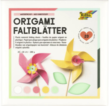 Folia Origami Faltblätter aus Kunststoff, wasserfest, 20 Stück, 20 x 20 cm