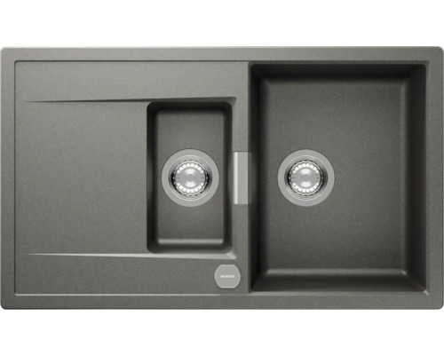 SCHOCK Küchenspüle Mono D-150 – 86x51 Cm, Quarzkomposit, Braun (CRISTADUR), Mit Abtropffläche, Für Unterschränke Ab 60 Cm