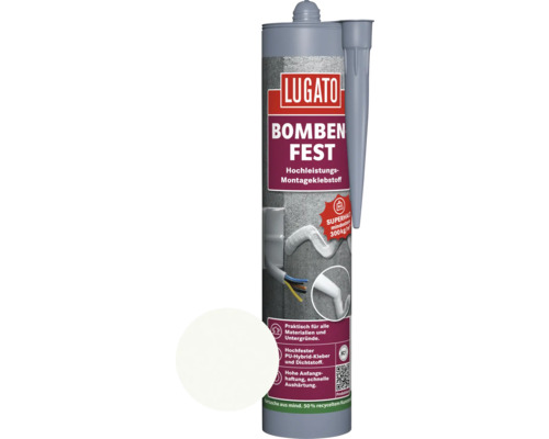 Lugato Bombenfest Montagekleber/Dichtstoff weiß 480 g Lugato Bombenfest Montagekleber/Dichtstoff weiß 480 g