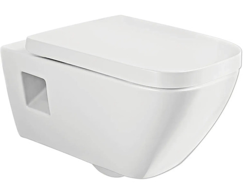 GEBERIT Wand-WC Set Renova Plan Tiefspüler ohne Spülrand weiß glänzend mit WC-Sitz CG04005000 GEBERIT Wand-WC Set Renova Plan Tiefspüler ohne Spülrand weiß glänzend mit WC-Sitz CG04005000