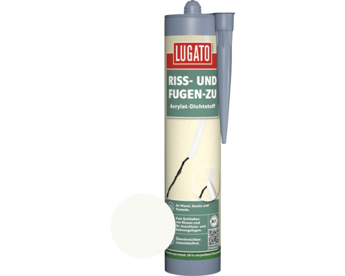 Lugato Acryl Dichtstoff Riss-und Fugen zu weiß 310 ml