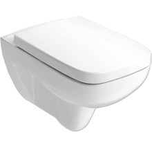 Wand-Tiefspülklosett mit geschlossenem Spülrand und WC-Sitz