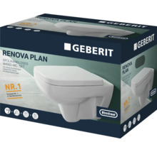 Geberit Renova Plan spülrandloses Wand WC Set Verpackung