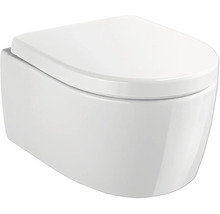Wand-Tiefspülklosett aus Sanitärkeramik mit WC-Sitz