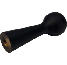 Schwarzer Möbelknopf aus Holz