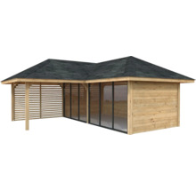 Holz Pavillon mit Dachschindeln