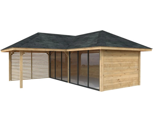 Holz Pavillon mit Dachschindeln