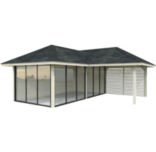 Gartenpavillon mit Dach und Seitenelementen