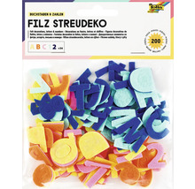 Filz Streudeko Buchstaben & Zahlen 200 Teile