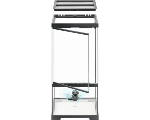Terrarium aus Glas mit Belüftungssystem
