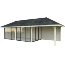 Gartenhaus mit Glasfront und Dach