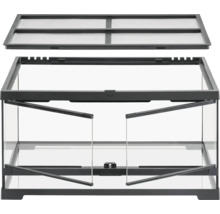 Offenes Glasterrarium mit Gitterabdeckung