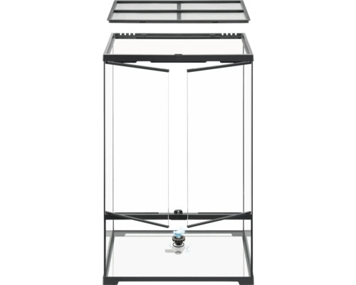 Terrarium mit Glasschiebetüren und Abdeckung
