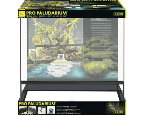 Exo Terra Pro Paludarium mit den Maßen 90 x 45 x 90 Zentimeter, geeignet für Feuchtbiotope