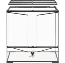 Terrarium mit zwei Glastüren und Abdeckung