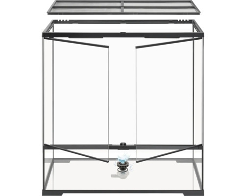 Terrarium mit zwei Glastüren und Abdeckung
