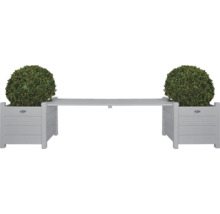 Gartenbank mit integrierten Pflanzkästen für den Aussenbereich