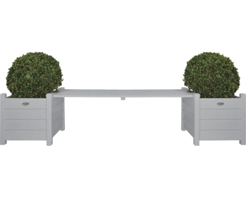 Gartenbank mit integrierten Pflanzkästen für den Aussenbereich