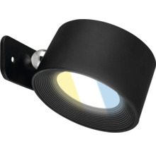 Schwarze Wandleuchte mit schwenkbarem Leuchtenkopf