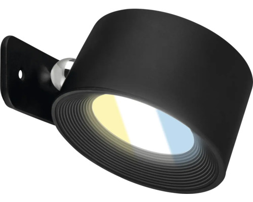 LED Akku Wandleuchte 3-step Touchdimmer magnetisch 3W 220 lm CCT 2700/4000/6500 K Tari schwarz Schwarze Wandleuchte mit schwenkbarem Leuchtenkopf