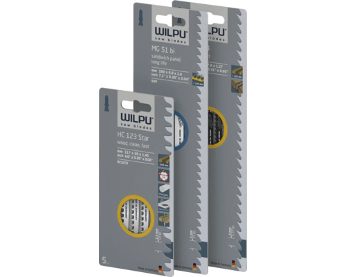 Wilpu Sägeblätter Set für Holz und Sandwichpaneele