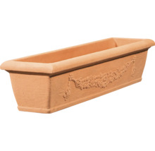 Rechteckiger Terrakotta Blumenkasten mit Reliefmuster