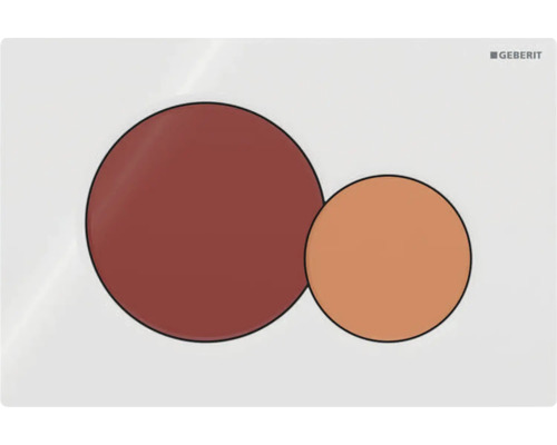 GEBERIT Betätigungsplatte Sigma01 Platte weiß glänzend / Taster kaminrot orange glänzend 115.770.FY.5 GEBERIT Betätigungsplatte Sigma01 Platte weiß glänzend / Taster kaminrot orange glänzend 115.770.FY.5