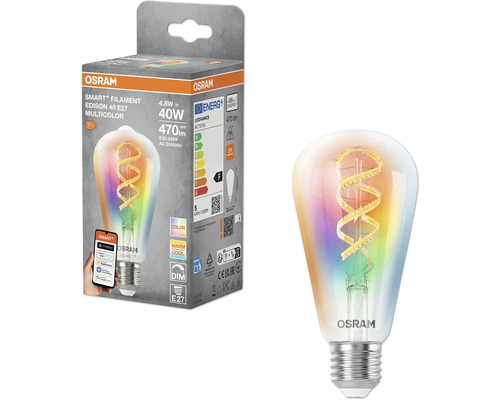 Osram Smart+ Filament Edison 40 E27 Multicolor Glühbirne im Karton