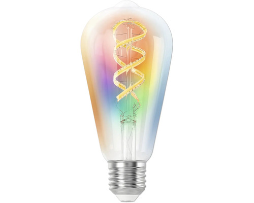 Dekorative LED Lampe mit spiralförmigem Leuchtdraht