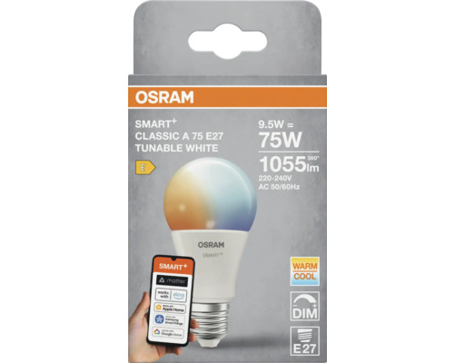 Osram Smart+ Classic A 75 E27 tunable white Lampe