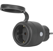 Schutzkontaktsteckdose mit Klappdeckel