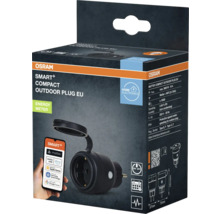 Osram Smart+ Kompakt Outdoor-Stecker EU in Produktverpackung, unterstützt Matter, Alexa, Apple Home, Samsung SmartThings und Google Home